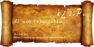 Ősze Priszcilla névjegykártya